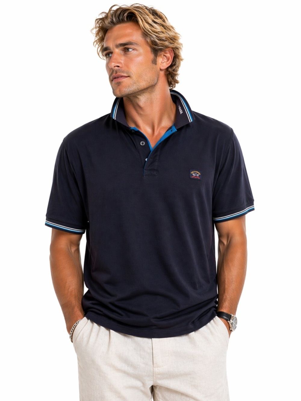 Vintage Paul & Shark Yachting Cotton Polo | Navy Blue, Size XXL